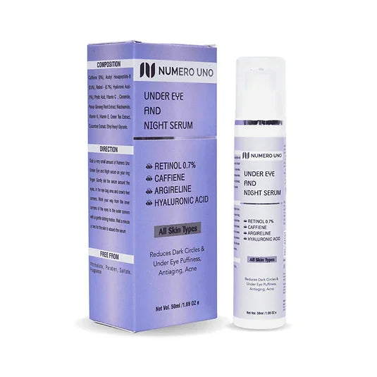 Numero Uno Under Eye & Night Repair Serum – Caffeine, Retinol, Peptides