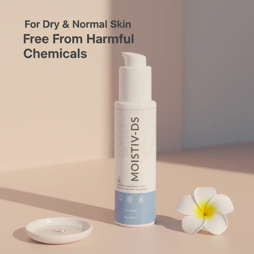 MOISTIV-DS Deep Hydrating Moisturizer with 5 Ceramides & Hyaluronic Acid - 100g | For Dry & Normal Skin | Intense Skin Barrier Repair