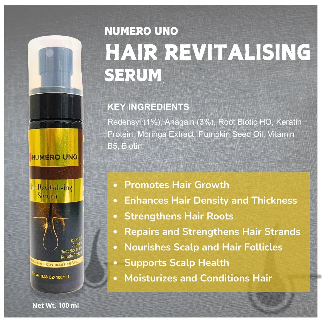 Numero Uno Hair Revitalising Serum | Hair Growth, Density Boost & Root Strengthening