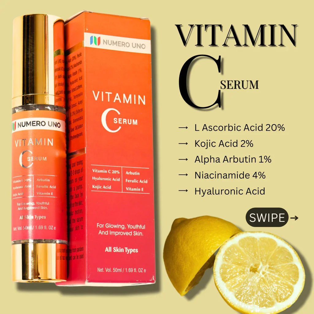Numero Uno Vitamin C Serum | 20% L-Ascorbic Acid, Brightening, Anti-Pigmentation & Anti-Aging