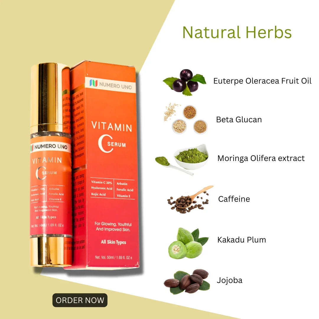 Numero Uno Vitamin C Serum | 20% L-Ascorbic Acid, Brightening, Anti-Pigmentation & Anti-Aging