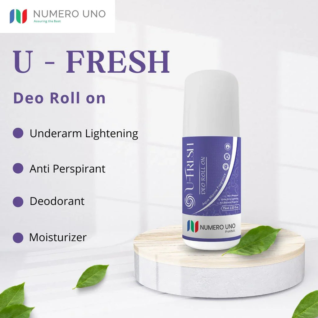 U-Fresh Deo Roll On | Long-Lasting Freshness, Odor Protection & Underarm Brightening