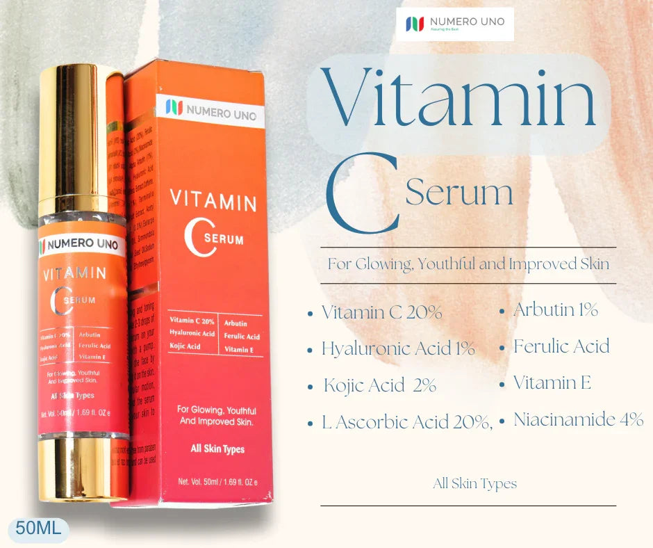 Numero Uno Vitamin C Serum | 20% L-Ascorbic Acid, Brightening, Anti-Pigmentation & Anti-Aging