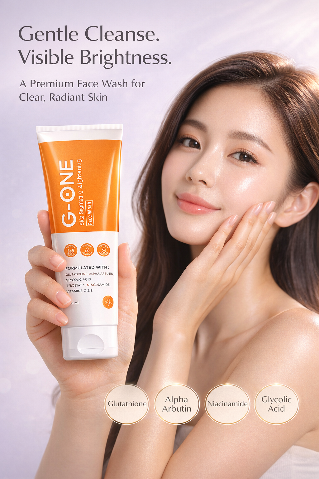 G-ONE Face Wash with Glutathione and Alpha Arbutin for pigmentation control